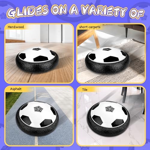 HopeRock soccer glider toy showing battery compartment layout on base