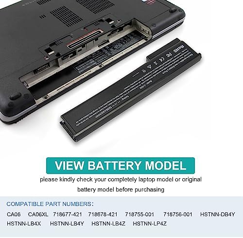 Back profile view of the premium six cell lithium ion battery highlighting the slide-and-lock installation mechanism.