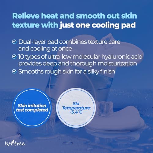 Isntree hyaluronic acid cooling pad container with 60 pieces visible