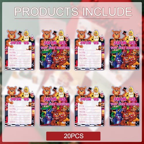 WOLEN fill in the blank party invitation cards pack of twenty pieces layout