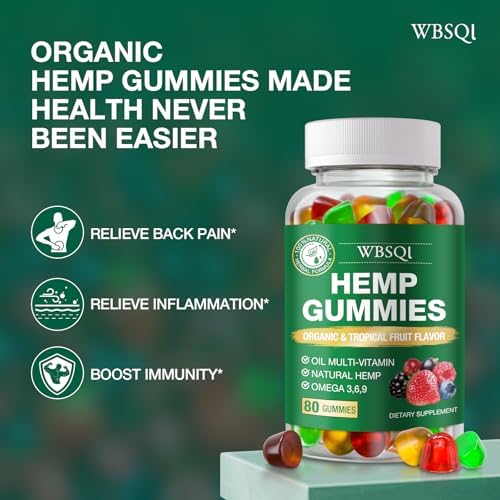 Wbsql hemp oil extract gummies nutritional label details