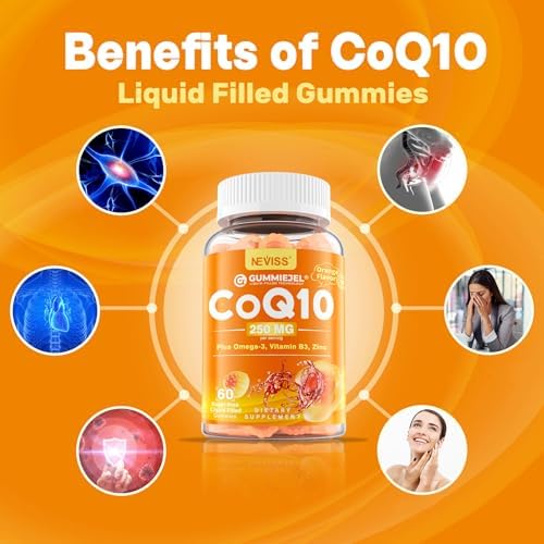 NEVISS liquid filled sugar free gummies with Omega 3 EPA DHA B3 and Zinc for heart health support.