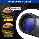Handheld view demonstrating the tiny three point seven inch size of the HDAJY adult monocular