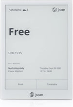 Joan 6 Pro front view meeting room scheduler display