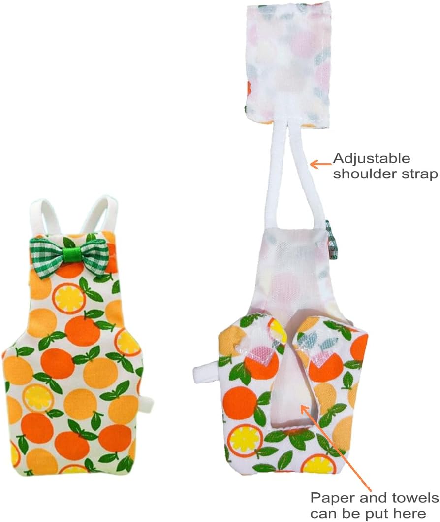 Back view of the cotton cloth bird clothing highlighting the open tail design layout.