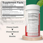 Bloofah Lycopene 10 to 1 concentrated tomato extract supplement nutrition facts and ingredient label.