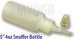 Close-up of the 5-inch snuffer bottle and precision magnifier