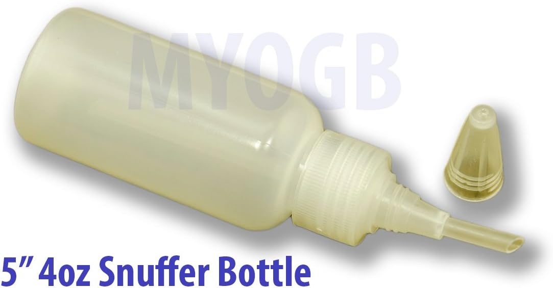 Close-up of the 5-inch snuffer bottle and precision magnifier