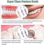 FRUTA multi layered bristles denture toothbrush ergonomic rubber handle design