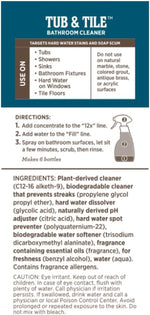 Melaleuca 12x concentrated bathroom cleaner label details