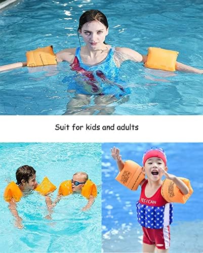 Side profile of inflatable swimming arm bands for pool safety