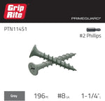 Grip-Rite Phillips bugle head screws close up