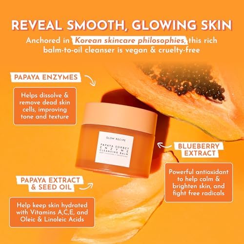 Glow Recipe Papaya Cleansing Balm packaging and included spatula