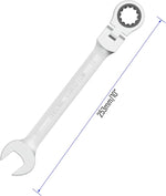 FOCMKEAS 19mm ratcheting spanner flexible head angle display