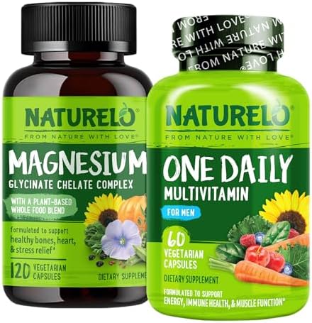 Naturelo men multivitamin and magnesium glycinate bundle front view