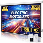 AMZOSS electric projection screen with wireless remote control for home theater