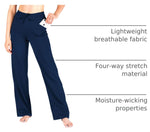 Yogipace relaxed fit yoga trousers pocket close up