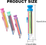 SEIWEI 8-in-1 rotating crayon green 4 pack display