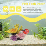 Ludzucy nano aquarium decor coral hideout placement idea next to live plants