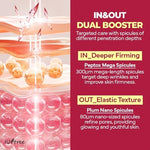 Lightweight non-sticky liquid texture of Isntree plum peptide booster on skin