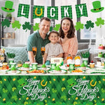 Disposable green cutlery set for 24 guests
