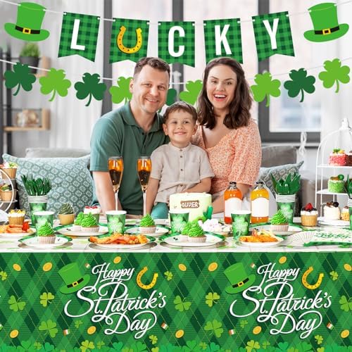 Disposable green cutlery set for 24 guests