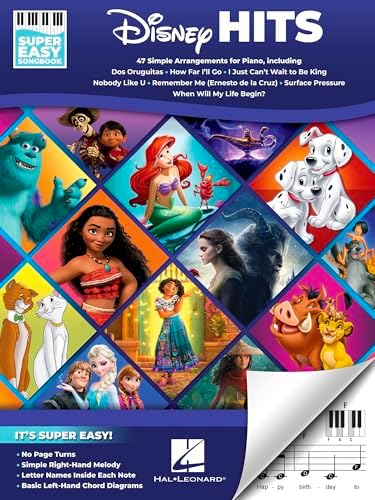 Disney Hits - Super Easy Songbook | Easy Piano Sheet Music Book for Beginners | Learn to Play Popular Disney Songs from Frozen, Moana and The Lion King | Piano Songbook for Students and Teachers - Image 2