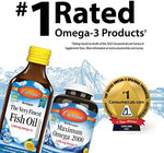 Authentic Carlson Elite DHA Gems imported packaging showcasing wild caught and sustainably sourced product details