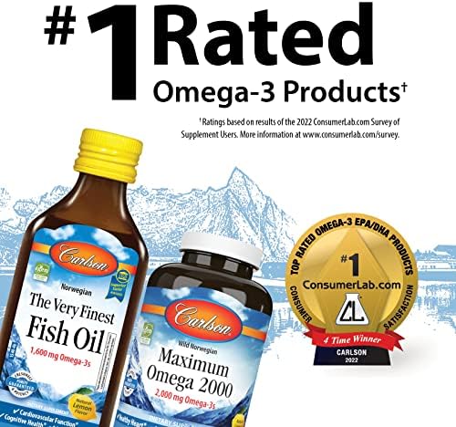 Authentic Carlson Elite DHA Gems imported packaging showcasing wild caught and sustainably sourced product details