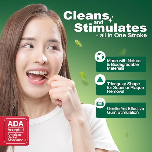 The Natural Dentist Stim-U-Dent individual travel pack containing twenty five wooden picks.