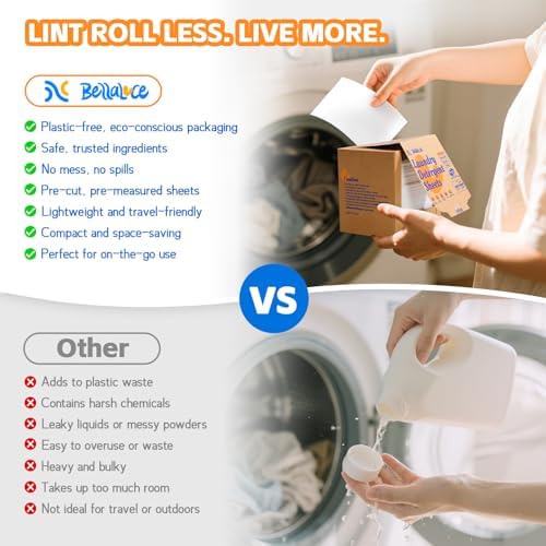 BellaLuce concentrated laundry detergent sheets for HE machines