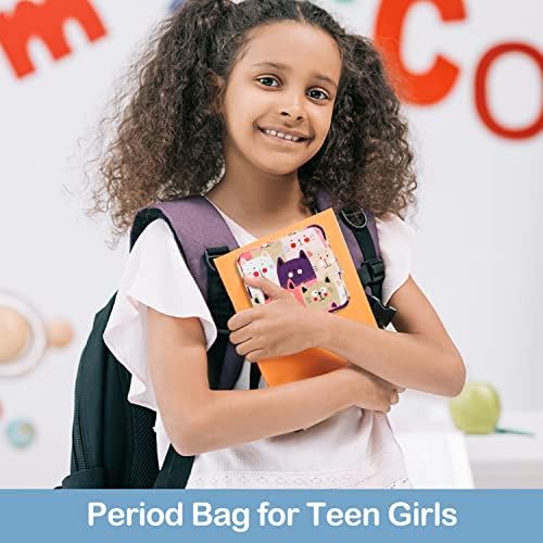 Desing Wish feminine product organizer being placed into a school backpack