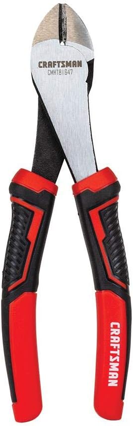 Craftsman 7-inch diagonal cutting pliers close up jaw and handle
