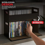 Stock Your Home stackable blu ray storage tray displaying twenty-eight cases