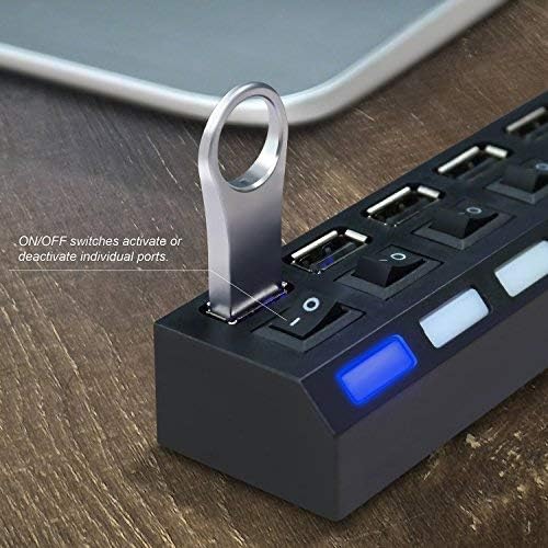 Side view of Parts Express USB hub for laptop