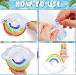 Collection of summer themed floaties for toys