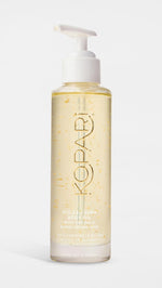 Kopari Golden Aura Body Oil with 24K gold flakes and hyaluronic acid packaging