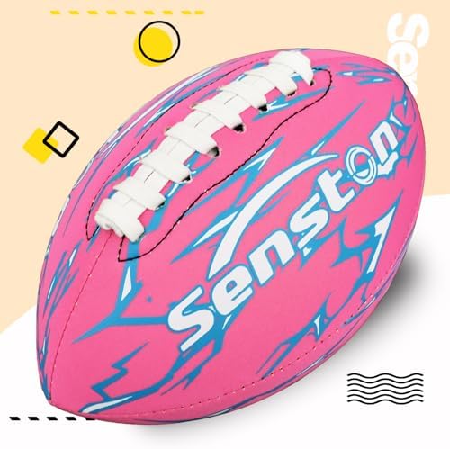 Senston 9.25 inch water football floating on swimming pool water during outdoor play