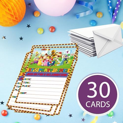 Authentic imported USA birthday decorations and stationery layout by Happy Choices.