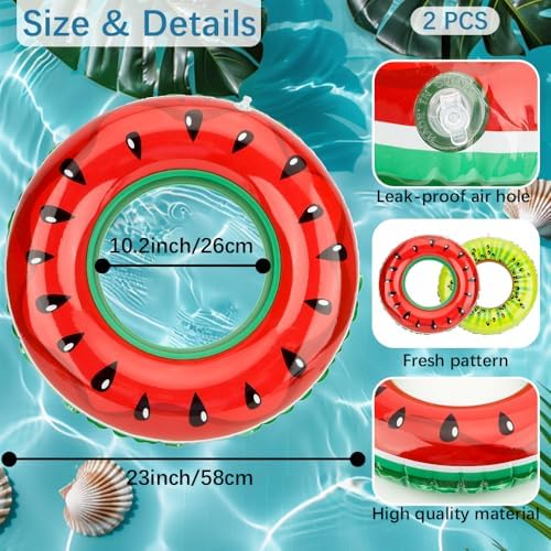 Vueukige kiwi pattern inflatable floatie for adults and kids