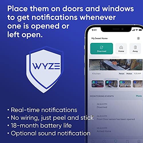 Wyze Sense Entry Sensor v2 three-piece set showing the sleek clean design for modern smart home security.