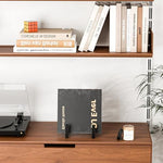 YFEEN desktop vinyl record storage rack with silicone gaskets assembled