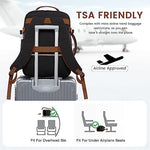 LOVEVOOK business casual weekender backpack water-resistant material close up