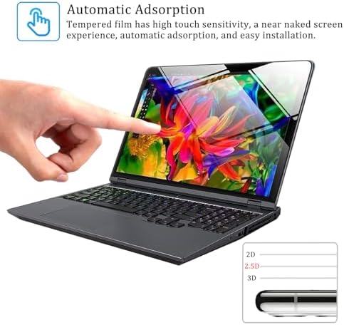 Side profile view showing ultra thin tempered glass on HP Envy screen