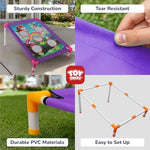 Toy Life 5-hole cornhole board setup for kids