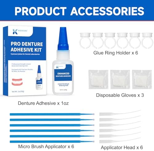 Packaging of Kedicare dental lab repair kit showing contents and instructions