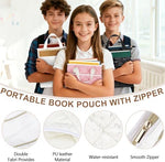 Likesing book pouch open showing interior capacity