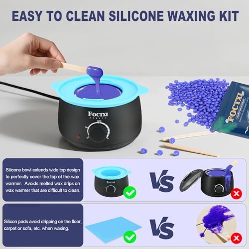 FOCTXI personal care waxing set complete contents displayed for premium home hair removal