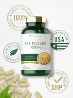 Carlyle premium bee superfood dietary supplement bottle with safety tamper evident cap.