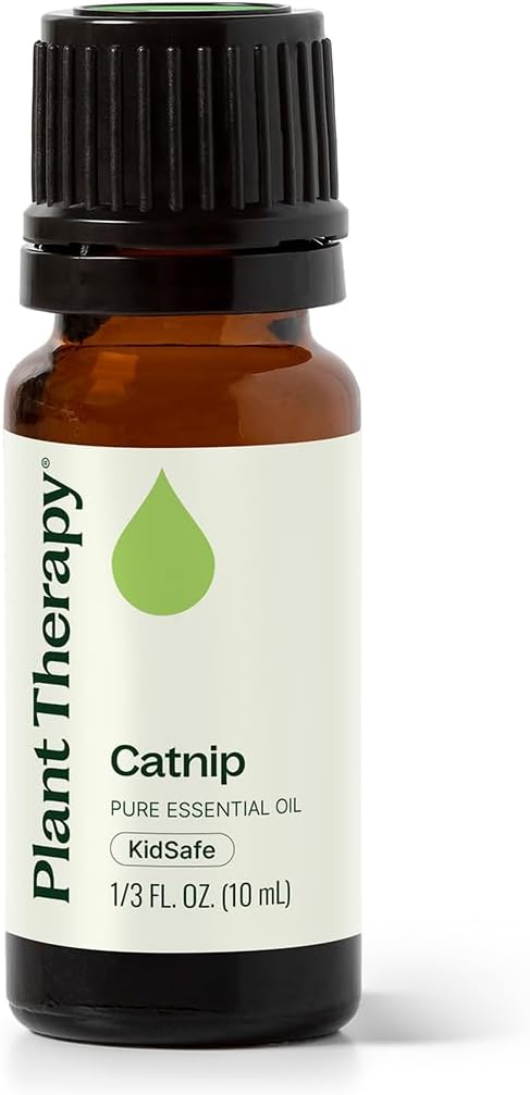 Plant Therapy catnip essential oil front view bottle and label
